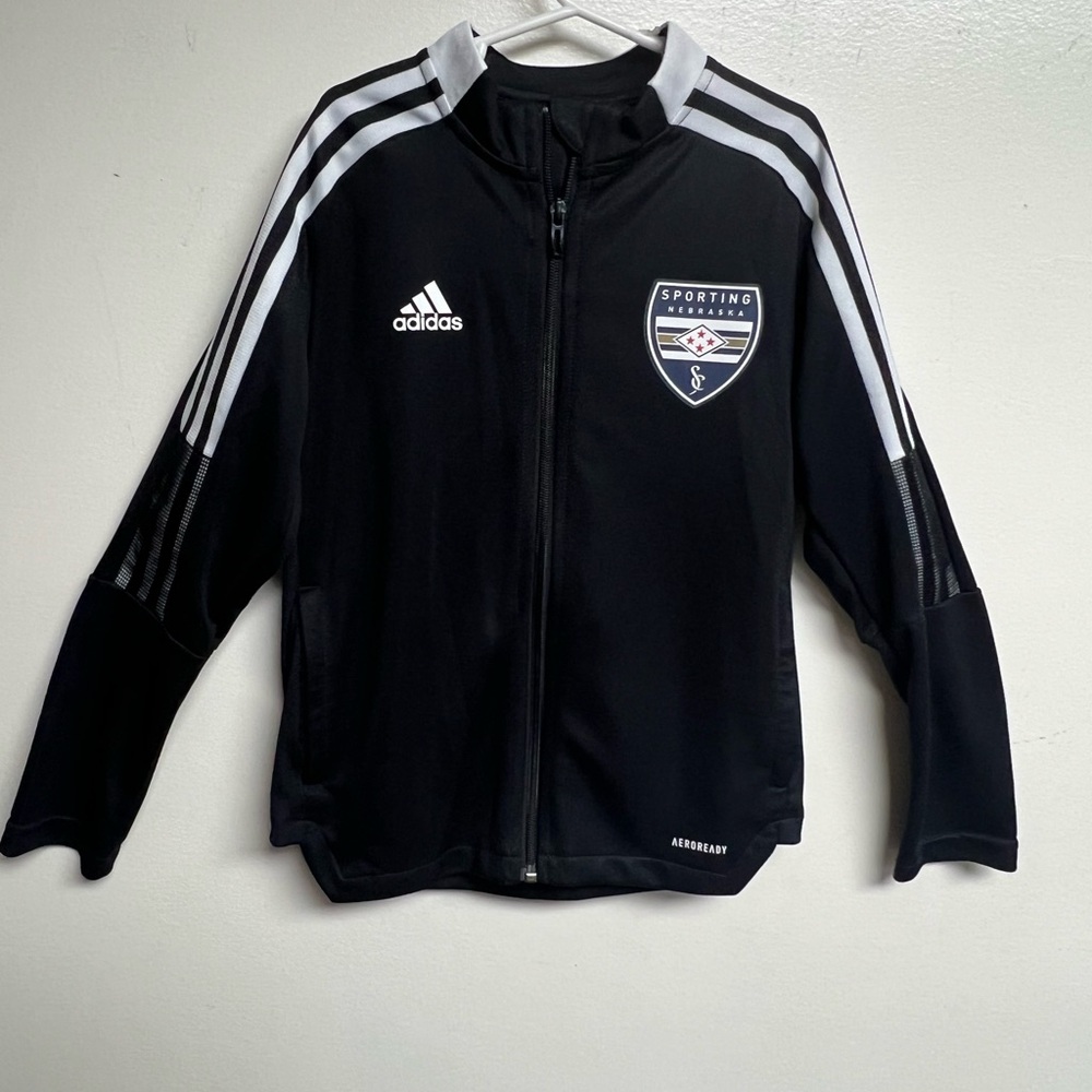 Adidas Kids Black and White Sport Jacket